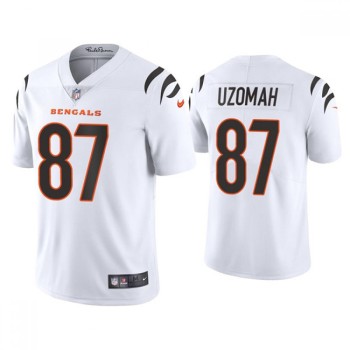 Men's Cincinnati Bengals #87 C.J. Uzomah 2021 New White Vapor Untouchable Limited Stitched Jersey Men's Cincinnati Bengals #87 C.J. Uzomah 2021 New White Vapor Untouchable Limited Stitched Jersey