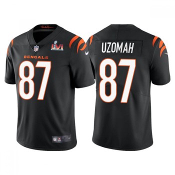 Men's Cincinnati Bengals #87 C.J. Uzomah 2022 Black Super Bowl LVI Vapor Limited Stitched Jersey Men's Cincinnati Bengals #87 C.J. Uzomah 2022 Black Super Bowl LVI Vapor Limited Stitched Jersey