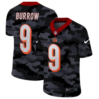 Men's Cincinnati Bengals #9 Joe Burrow 2020 Camo Limited Stitched Jersey Men's Cincinnati Bengals #9 Joe Burrow 2020 Camo Limited Stitched Jersey
