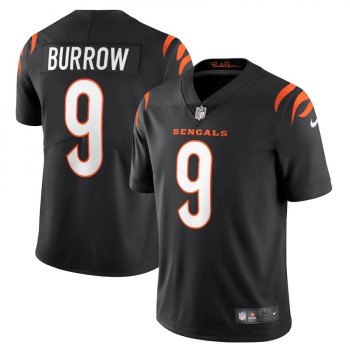 Men's Cincinnati Bengals #9 Joe Burrow 2021 New Black Vapor Untouchable Limited Stitched Jersey Men's Cincinnati Bengals #9 Joe Burrow 2021 New Black Vapor Untouchable Limited Stitched Jersey