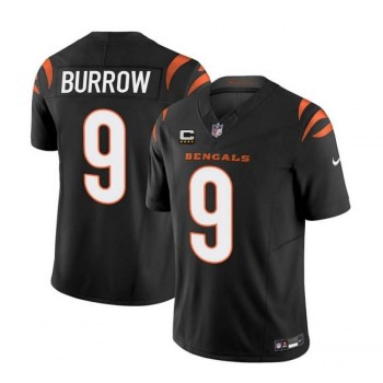 Men's Cincinnati Bengals #9 Joe Burrow Black 2023 F.U.S.E. With 4-Star C Patch Vapor Untouchable Limited Stitched Jersey Men's Cincinnati Bengals #9 Joe Burrow Black 2023 F.U.S.E. With 4-Star C Patch Vapor Untouchable Limited Stitched Jersey