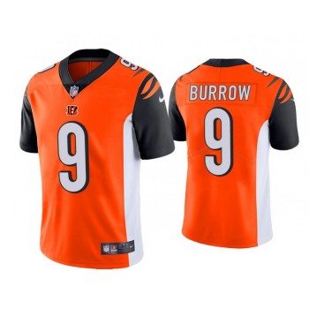 Men's Cincinnati Bengals #9 Joe Burrow Orange Vapor Untouchable Limited Stitched NFL Jersey Men's Cincinnati Bengals #9 Joe Burrow Orange Vapor Untouchable Limited Stitched NFL Jersey
