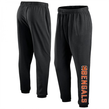 Men's Cincinnati Bengals Black Chop Block Fleece Sweatpants 1 Men's Cincinnati Bengals Black Chop Block Fleece Sweatpants 1