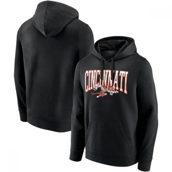 Men's Cincinnati Bengals Black Gridiron Classics Campus Standard Pullover Hoodie Men's Cincinnati Bengals Black Gridiron Classics Campus Standard Pullover Hoodie