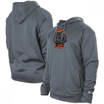 Men's Cincinnati Bengals Gray New Era Training Camp Raglan Pullover Hoodie Men's Cincinnati Bengals Gray New Era Training Camp Raglan Pullover Hoodie