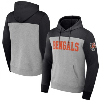 Men's Cincinnati Bengals x Darius Rucker Collection Black/Heather Colorblock Pullover Hoodie Men's Cincinnati Bengals x Darius Rucker Collection Black/Heather Colorblock Pullover Hoodie