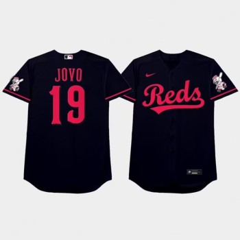 Men's Cincinnati Reds #19 Joey Votto 2021 Black Stitched Baseball Jersey Men's Cincinnati Reds #19 Joey Votto 2021 Black Stitched Baseball Jersey