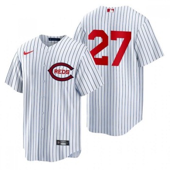 Men's Cincinnati Reds #27 Jake Fraley 2022 White Field of Dreams Stitched Baseball Jersey Men's Cincinnati Reds #27 Jake Fraley 2022 White Field of Dreams Stitched Baseball Jersey