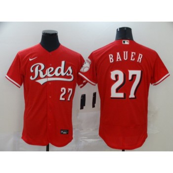 Men's Cincinnati Reds #27 Trevor Bauer Red Flex Base Stitched MLB Jersey Men's Cincinnati Reds #27 Trevor Bauer Red Flex Base Stitched MLB Jersey