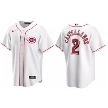 Men's Cincinnati Reds #2 Nick Castellanos Cool Base white Stitched Jersey Men's Cincinnati Reds #2 Nick Castellanos Cool Base white Stitched Jersey