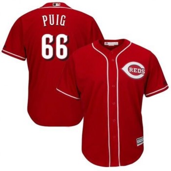 Men's Cincinnati Reds #66 Yasiel Puig Red 2019 Cool Base Stitched MLB Jersey Men's Cincinnati Reds #66 Yasiel Puig Red 2019 Cool Base Stitched MLB Jersey