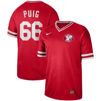 Men's Cincinnati Reds #66 Yasiel Puig Red Cooperstown Collection LegendStitched MLB Jersey Men's Cincinnati Reds #66 Yasiel Puig Red Cooperstown Collection LegendStitched MLB Jersey