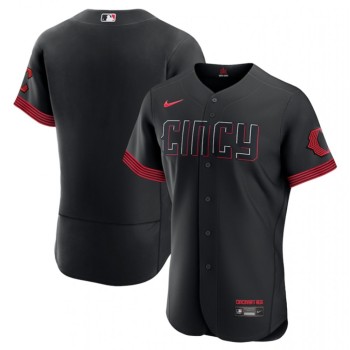 Men's Cincinnati Reds Blank Black 2023 City Connect Flex Base Stitched Jersey Men's Cincinnati Reds Blank Black 2023 City Connect Flex Base Stitched Jersey