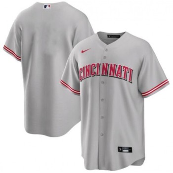 Men's Cincinnati Reds Blank Gray Cool Base Stitched Baseball Jersey Men's Cincinnati Reds Blank Gray Cool Base Stitched Baseball Jersey