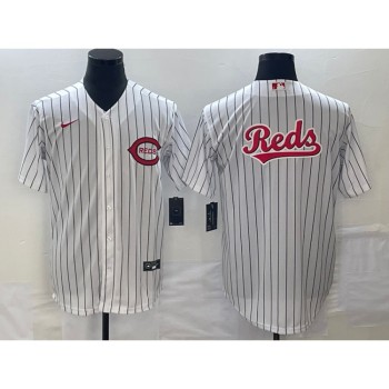 Men's Cincinnati Reds White Field of Dreams Team Big Logo Cool Base Stitched Baseball Jersey Men's Cincinnati Reds White Field of Dreams Team Big Logo Cool Base Stitched Baseball Jersey