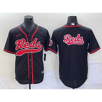 Men's Cincinnati Reds With Logo in Back Cool Base Stitched Baseball Jersey Men's Cincinnati Reds With Logo in Back Cool Base Stitched Baseball Jersey