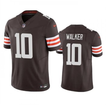 Men's Cleveland Browns #10 P.J. Walker Brown 2023 F.U.S.E. Vapor Untouchable Limited Stitched Jersey Men's Cleveland Browns #10 P.J. Walker Brown 2023 F.U.S.E. Vapor Untouchable Limited Stitched Jersey