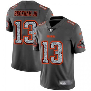 Men's Cleveland Browns #13 Odell Beckham Jr. 2019 Gray Fashion Static Limited Stitched NFL Jersey Men's Cleveland Browns #13 Odell Beckham Jr. 2019 Gray Fashion Static Limited Stitched NFL Jersey