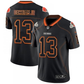 Men's Cleveland Browns #13 Odell Beckham Jr. Black Lights Out Color Rush NFL Limited Stitched Jersey Men's Cleveland Browns #13 Odell Beckham Jr. Black Lights Out Color Rush NFL Limited Stitched Jersey