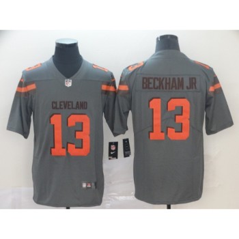 Men's Cleveland Browns #13 Odell Beckham Jr. Gray Inverted Legend Stitched NFL Jersey Men's Cleveland Browns #13 Odell Beckham Jr. Gray Inverted Legend Stitched NFL Jersey