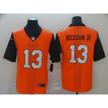 Men's Cleveland Browns #13 Odell Beckham Jr. Orange 2019 City Edition Limited Stitched NFL Jersey Men's Cleveland Browns #13 Odell Beckham Jr. Orange 2019 City Edition Limited Stitched NFL Jersey