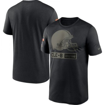 Men's Cleveland Browns 2020 Black Salute To Service Performance T-Shirt Men's Cleveland Browns 2020 Black Salute To Service Performance T-Shirt