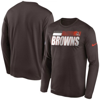Men's Cleveland Browns 2020 Brown Sideline Impact Legend Performance Long Sleeve T-Shirt Men's Cleveland Browns 2020 Brown Sideline Impact Legend Performance Long Sleeve T-Shirt
