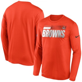 Men's Cleveland Browns 2020 Orange Sideline Impact Legend Performance Long Sleeve T-Shirt Men's Cleveland Browns 2020 Orange Sideline Impact Legend Performance Long Sleeve T-Shirt