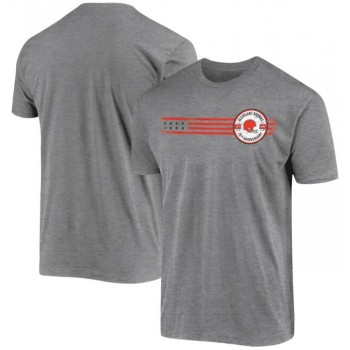 Men's Cleveland Browns 2021 Grey 75th Anniversary T-Shirt Men's Cleveland Browns 2021 Grey 75th Anniversary T-Shirt