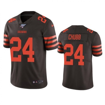 Men's Cleveland Browns #24 Nick Chubb Brown 2019 100th Season Color Rush Limited Stitched NFL Jersey Men's Cleveland Browns #24 Nick Chubb Brown 2019 100th Season Color Rush Limited Stitched NFL Jersey