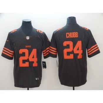 Men's Cleveland Browns #24 Nick Chubb Brown Color Rush Limited Stitched NFL Jersey Men's Cleveland Browns #24 Nick Chubb Brown Color Rush Limited Stitched NFL Jersey