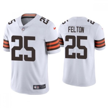 Men's Cleveland Browns #25 Demetric Felton 2021 White Vapor Untouchable Limited Stitched NFL Jersey Men's Cleveland Browns #25 Demetric Felton 2021 White Vapor Untouchable Limited Stitched NFL Jersey