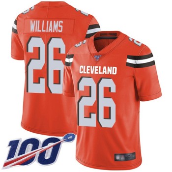 Men's Cleveland Browns #26 Greedy Williams 2019 Orange 100th Season Vapor Untouchable Limited Stitched NFL Jersey Men's Cleveland Browns #26 Greedy Williams 2019 Orange 100th Season Vapor Untouchable Limited Stitched NFL Jersey