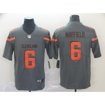 Men's Cleveland Browns #6 Baker Mayfield Gray Inverted Legend Stitched NFL Jersey Men's Cleveland Browns #6 Baker Mayfield Gray Inverted Legend Stitched NFL Jersey