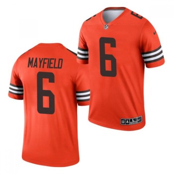 Men's Cleveland Browns #6 Baker Mayfield Orange Inverted Legend Stitched Football Jersey Men's Cleveland Browns #6 Baker Mayfield Orange Inverted Legend Stitched Football Jersey