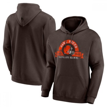 Men's Cleveland Browns Brown Pullover Hoodie Men's Cleveland Browns Brown Pullover Hoodie