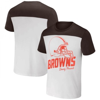 Men's Cleveland Browns Cream/Brown x Darius Rucker Collection Colorblocked T-Shirt Men's Cleveland Browns Cream/Brown x Darius Rucker Collection Colorblocked T-Shirt