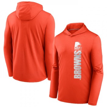 Men's Cleveland Browns Orange Fan Gear Team Stack Hoodie Performance Long Sleeve T-Shirt Men's Cleveland Browns Orange Fan Gear Team Stack Hoodie Performance Long Sleeve T-Shirt