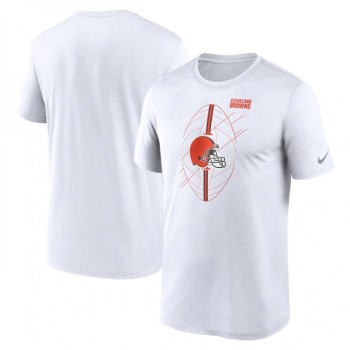 Men's Cleveland Browns White Legend Icon Performance T-Shirt Men's Cleveland Browns White Legend Icon Performance T-Shirt