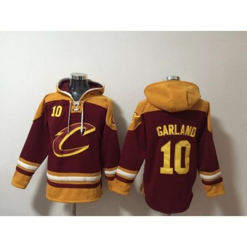 Men's Cleveland Cavaliers #10 Darius Garland Red Ageless Must-Have Lace-Up Pullover Hoodie Men's Cleveland Cavaliers #10 Darius Garland Red Ageless Must-Have Lace-Up Pullover Hoodie