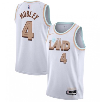 Men's Cleveland Cavaliers #4 Evan Mobley 2022/2023 White City Edition Stitched Basketball Jersey Men's Cleveland Cavaliers #4 Evan Mobley 2022/2023 White City Edition Stitched Basketball Jersey
