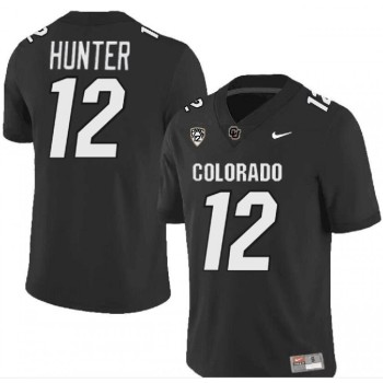 Men's Colorado Buffaloes #12 Travis Hunter Black With PAC-12 Patch Stitched Football Jersey Men's Colorado Buffaloes #12 Travis Hunter Black With PAC-12 Patch Stitched Football Jersey