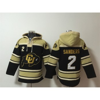 Men's Colorado Buffaloes #2 Shedeur Sanders Black Ageless Must-Have Lace-Up Pullover Hoodie Men's Colorado Buffaloes #2 Shedeur Sanders Black Ageless Must-Have Lace-Up Pullover Hoodie