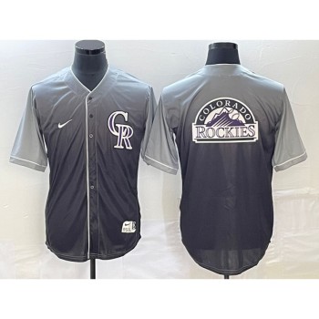 Men's Colorado Rockies Grey Drrift Edition Team Big Logo Stitched Baseball Jersey Men's Colorado Rockies Grey Drrift Edition Team Big Logo Stitched Baseball Jersey