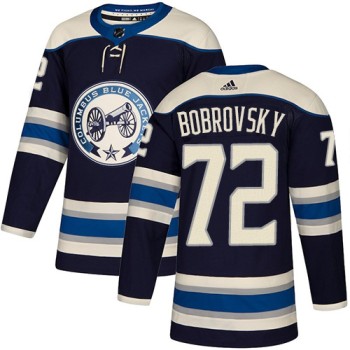 Men's Columbus Blue Jackets #72 Sergei Bobrovsky Navy Blue Stitched NHL Jersey Men's Columbus Blue Jackets #72 Sergei Bobrovsky Navy Blue Stitched NHL Jersey