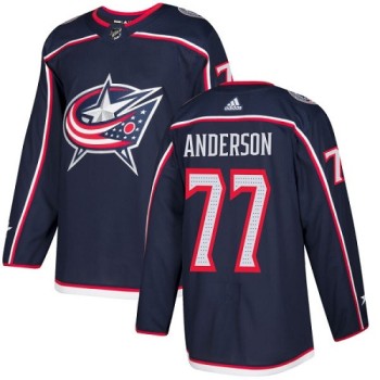 Men's Columbus Blue Jackets #77 Josh Anderson Navy Stitched NHL Jersey Men's Columbus Blue Jackets #77 Josh Anderson Navy Stitched NHL Jersey