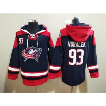 Men's Columbus Blue Jackets #93 Jakub Voracek Navy Ageless Must-Have Lace-Up Pullover Hoodie Men's Columbus Blue Jackets #93 Jakub Voracek Navy Ageless Must-Have Lace-Up Pullover Hoodie
