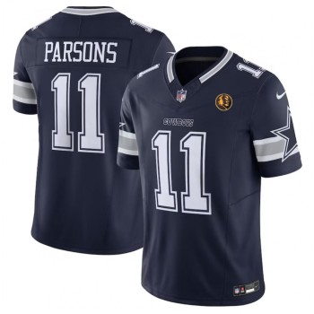 Men's Dallas Cowboys #11 Micah Parsons Navy 2023 F.U.S.E. With John Madden Patch Vapor Limited Stitched Football Jersey Men's Dallas Cowboys #11 Micah Parsons Navy 2023 F.U.S.E. With John Madden Patch Vapor Limited Stitched Football Jersey