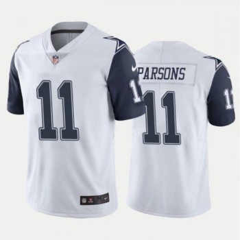 Men's Dallas Cowboys #11 Micah Parsons White 2021 NFL Draft Vapor Limited Stitched Jersey Men's Dallas Cowboys #11 Micah Parsons White 2021 NFL Draft Vapor Limited Stitched Jersey