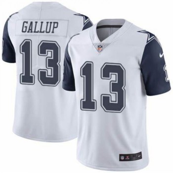 Men's Dallas Cowboys #13 Michael Gallup White Color Rush Limited Stitched Jersey Men's Dallas Cowboys #13 Michael Gallup White Color Rush Limited Stitched Jersey